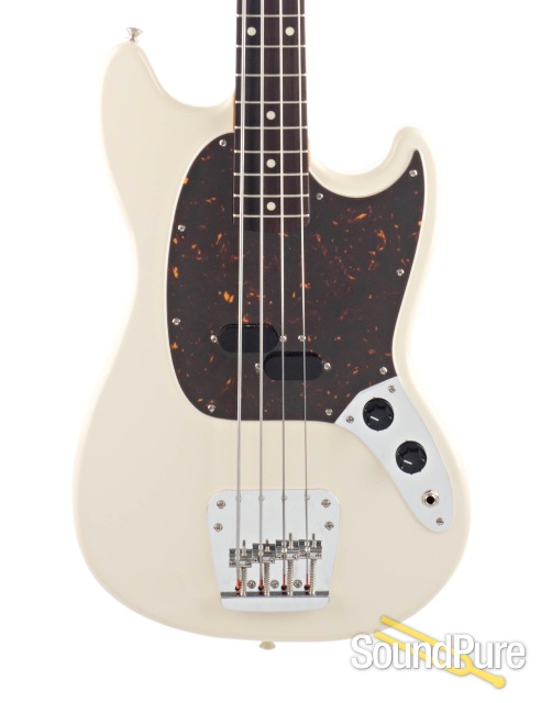 Fender CIJ Mustang Olympic White Bass #R089081 - Used — image 1