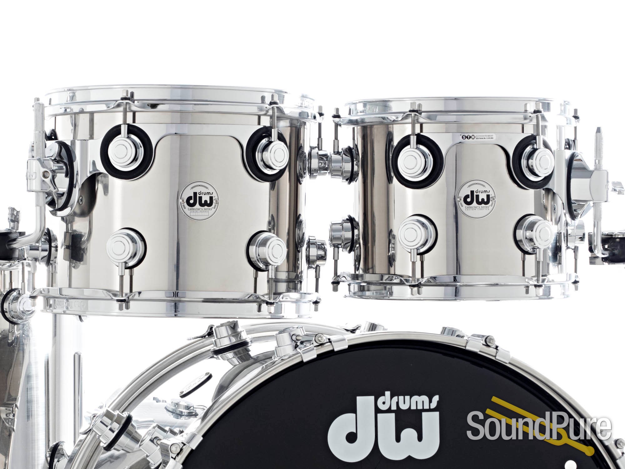 DW 4pc Collectors Series Stainless Steel Drum Set