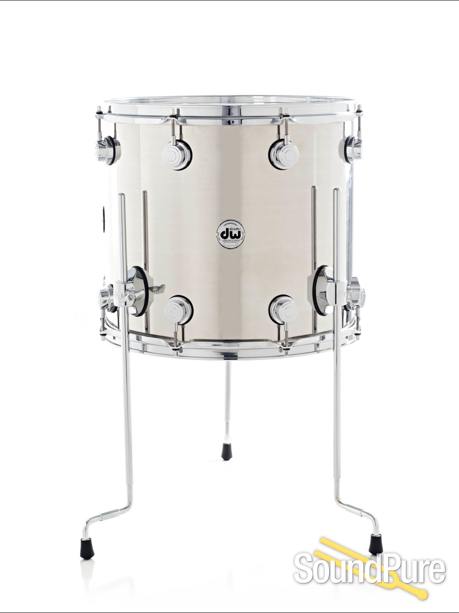 DW 4pc Collectors Series Stainless Steel Drum Set