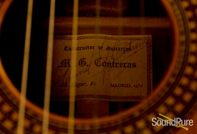 1971 Contreras Concert Classical Guitar, Manuel Sr. Signed — image 6
