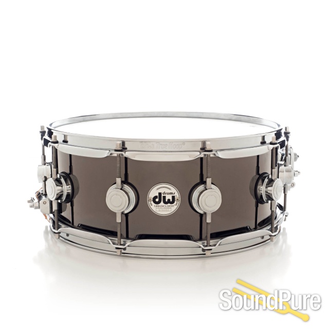 DW 5.5x14 Collectors Black Nickel over Brass Snare Drum — image 1
