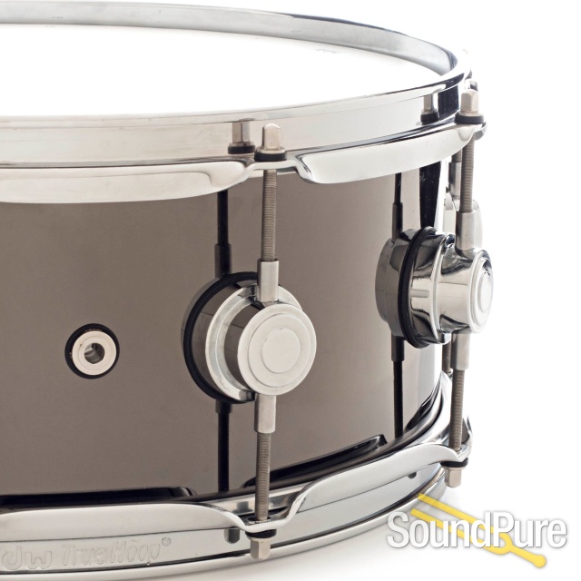 DW 5.5x14 Collectors Black Nickel over Brass Snare Drum — image 3