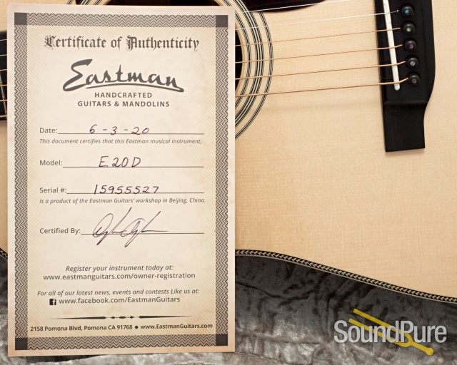Eastman E20D Adirondack/Rosewood Acoustic #15955527 — image 6