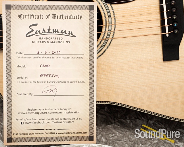 Eastman E20D Adirondack/Rosewood Acoustic #15955522 — image 6