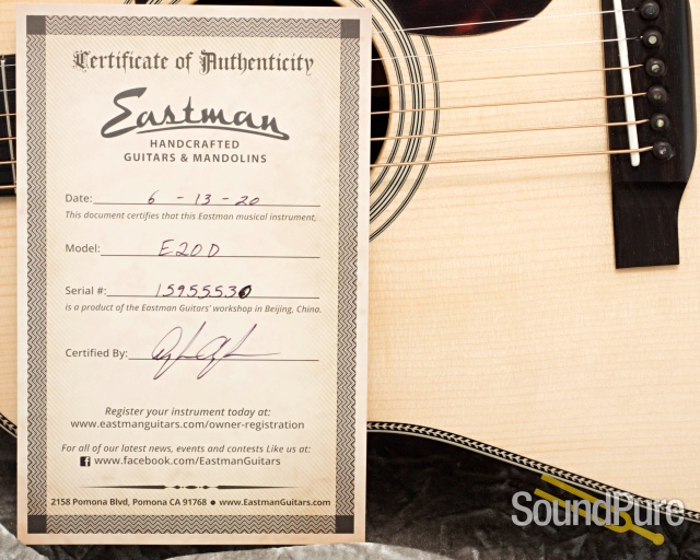 Eastman E20D Adirondack/Rosewood Acoustic #15955530 — image 8