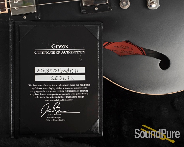 Gibson ES-339 Satin Black Electric Guitar #12256731 - Used — image 6