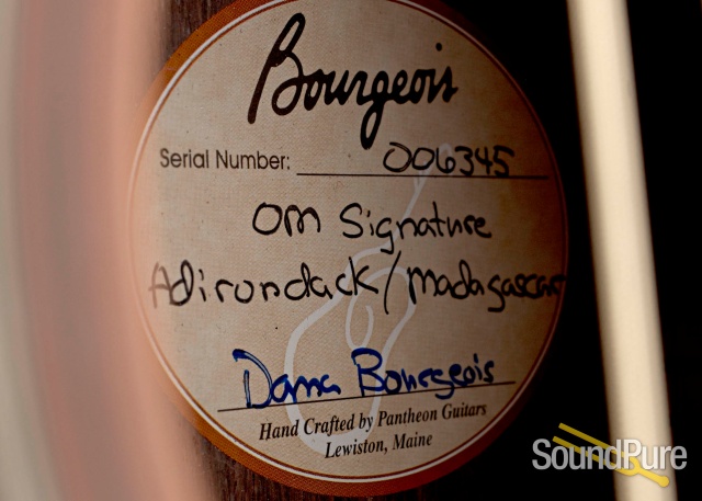 Bourgeois DB Signature OM Adirondack/Madagascar #6435 - Used — image 4