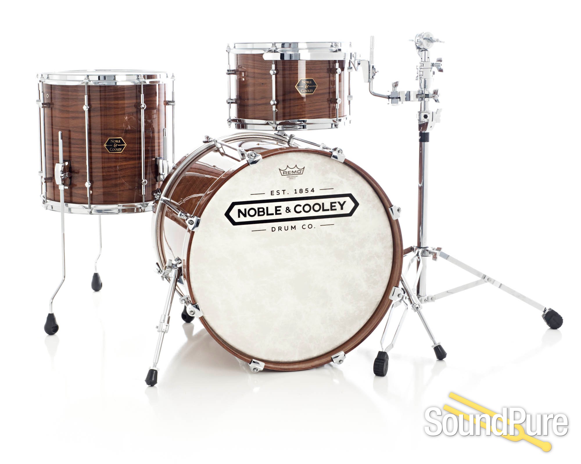 Noble & Cooley 3pc Walnut Ply Drum SetGloss 12/14/20