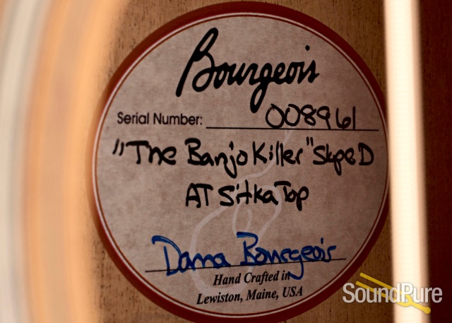 Bourgeois Banjo Killer AT Bearclaw Sitka/Mahogany #8961 — image 4