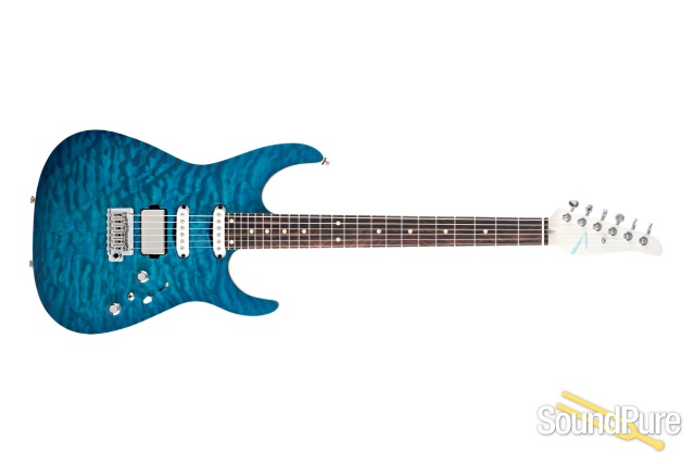 Anderson Angel Bora Bora Blue Burst Guitar #08-21-20P — image 6