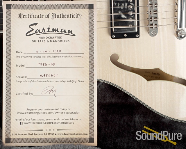 Eastman T486-BD Blonde Semi-Hollow Electric #16950301 - Used — image 6