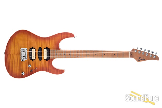 Suhr Modern Satin Flame Honey Burst Electric Guitar #JS5L4K — image 8
