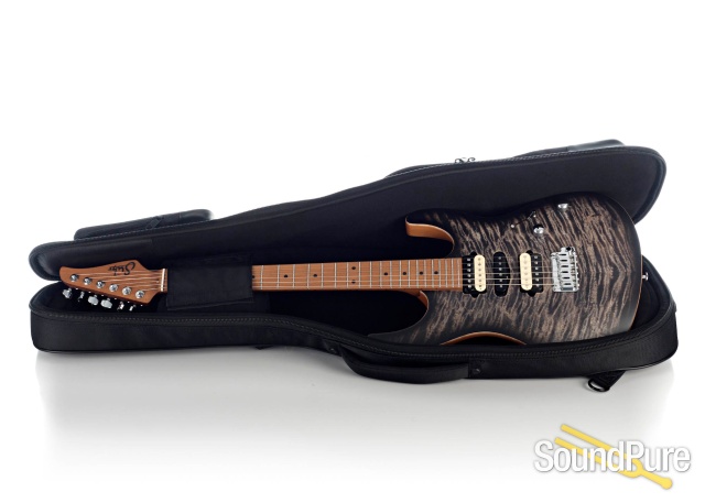 Suhr Modern Satin Flame Trans Charcoal Burst Guitar #JS5U0J — image 4