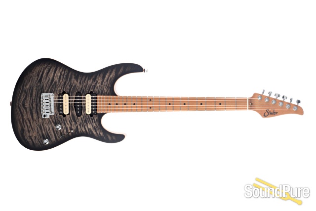 Suhr Modern Satin Flame Trans Charcoal Burst Guitar #JS5U0J — image 8