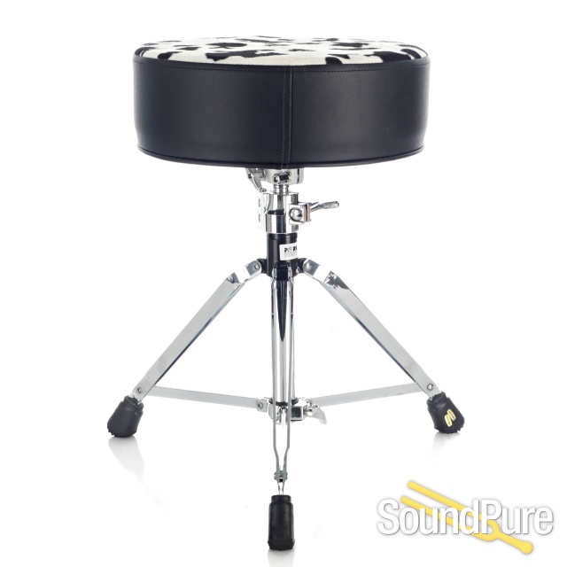 Pork Pie Percussion Round Drum Throne-Black/Cow — image 4