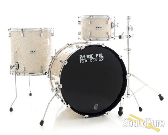 Pork Pie 3pc Cherry/Agathis Drum Set-Vintage Marine Pearl — image 1