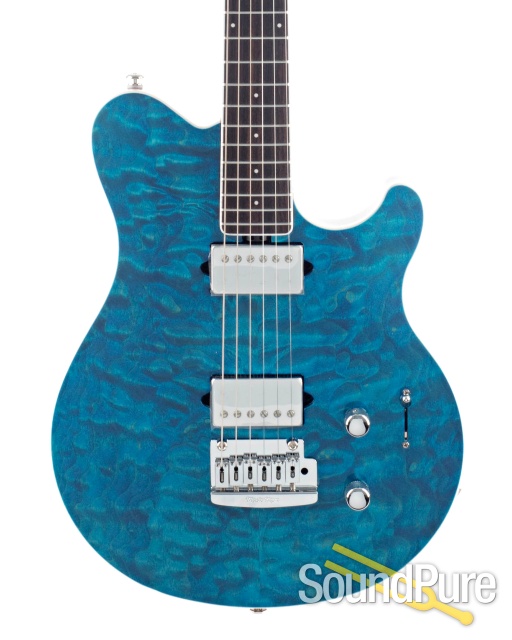 Ernie Ball Music Man Axis Super Sport Aqua #G86049 - Used — image 1