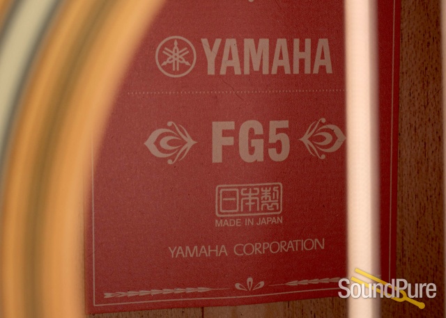 Yamaha Red Label Reissue FG5 Acoustic #HP726A - Used — image 4