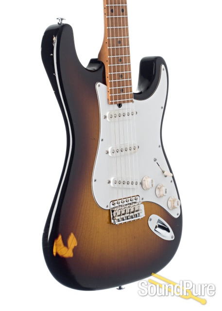 Suhr Custom Classic S Antique 2-Tone Tobacco Burst #62907 — image 4