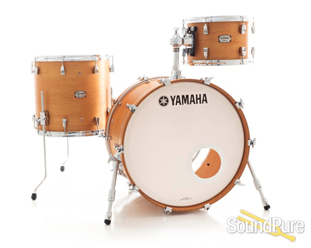 Yamaha 3pc Absolute Hybrid Maple Drum Set-Natural — image 1
