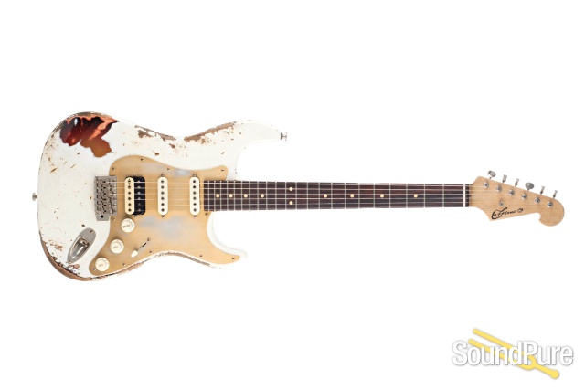 Luxxtone Choppa S White/Sunburst HSS Electric #320 - Used — image 8