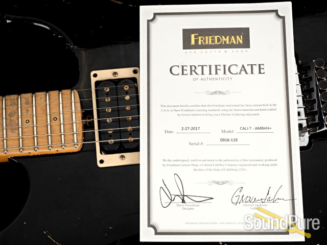 Friedman Cali-T Black Aged Electric Guitar #0916-119 - Used — image 2