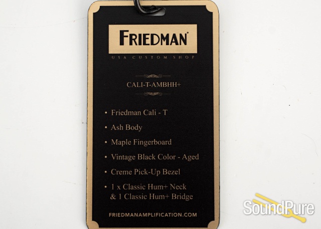 Friedman Cali-T Black Aged Electric Guitar #0916-119 - Used — image 5