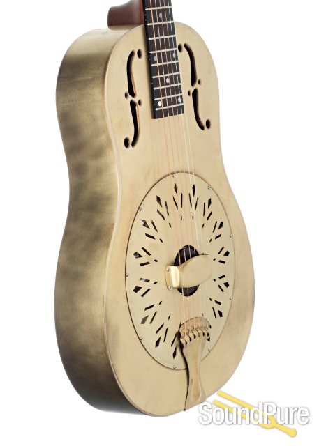 National Raw Brass 12-Fret NRP Resonator Guitar #23507 — image 4
