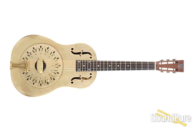 National Raw Brass 12-Fret NRP Resonator Guitar #23507 — image 7