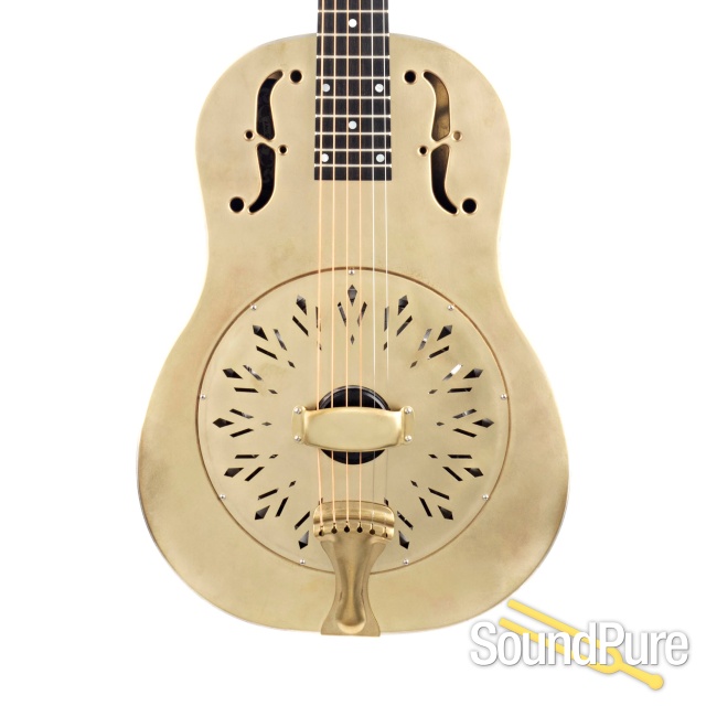 National Raw Brass 12-Fret NRP Resonator Guitar #23507 — image 1