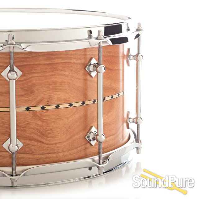 Craviotto 6.5x14 Cherry Custom Shop Snare Drum - Black Inlay — image 3