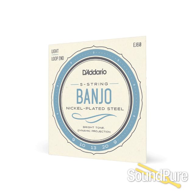 D'Addario EJ60 Nickel Light 9-20 5-String Banjo Strings — image 3