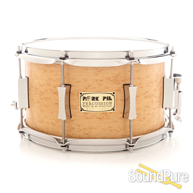 Pork Pie 7x12 Maple Snare Drum-Birdseye Maple Veneer — image 1