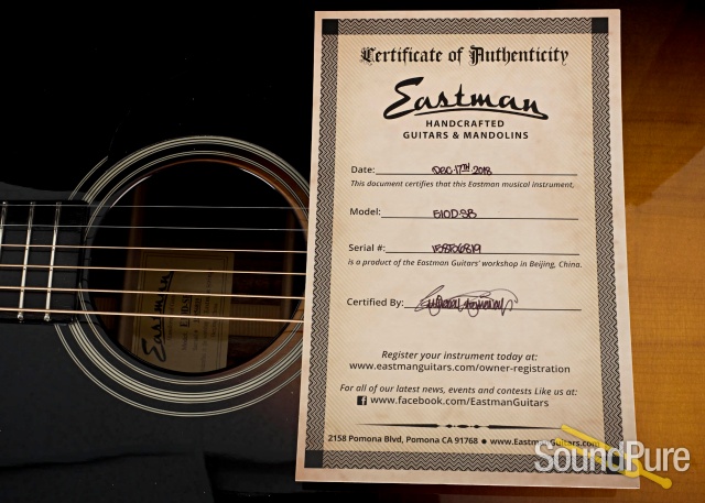 Eastman E10D-SB Addy/Mahogany Guitar #15856819 - Used — image 6
