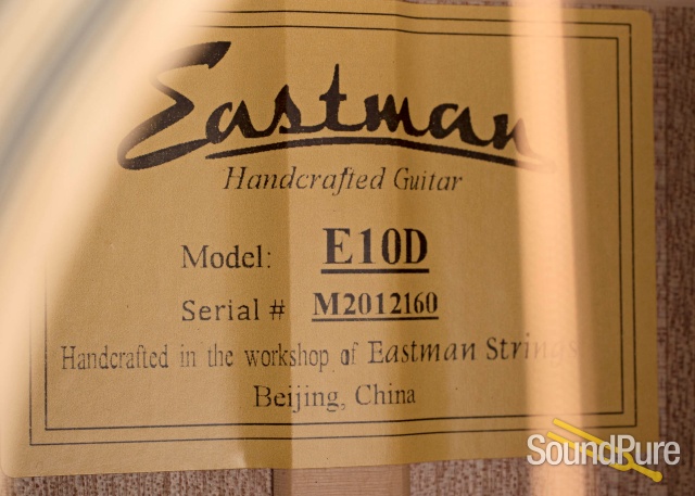 Eastman E10D Addy/Mahogany Acoustic Guitar #M2012160 — image 10