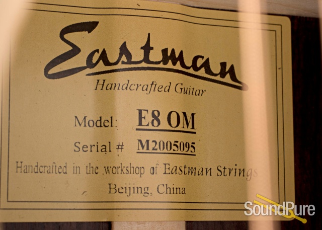 Eastman E8OM Sitka/Rosewood Acoustic #M2005095 — image 10