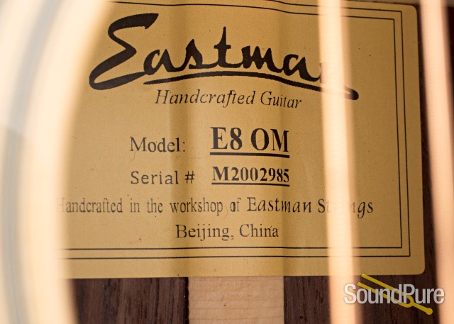 Eastman E8OM Sitka/Rosewood Acoustic #M2002985 — image 10