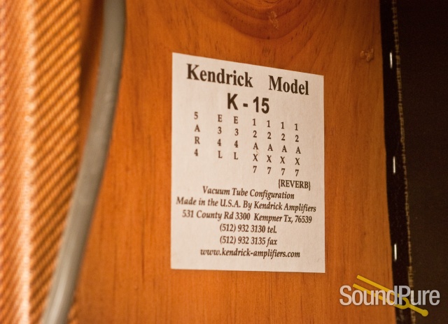 Kendrick K-15 Combo Amplifier - Used MINT — image 5