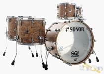 Sonor 5pc SQ2 Birch Drum Set-Chocolate Burl