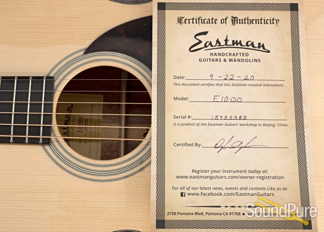 Eastman E10OO Adirondack/Mahogany Acoustic Guitar #15955585 — image 6
