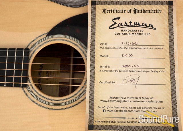 Eastman E10OO Adirondack/Mahogany Acoustic Guitar #1695523 — image 5
