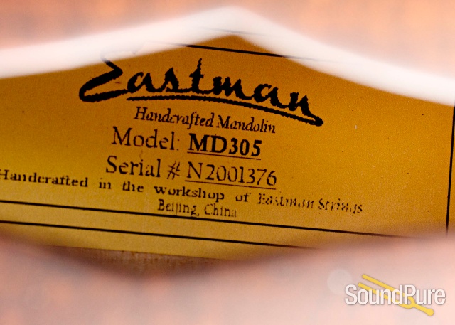 Eastman MD305 A-Style Spruce/Maple Mandolin #M2001376 — image 4