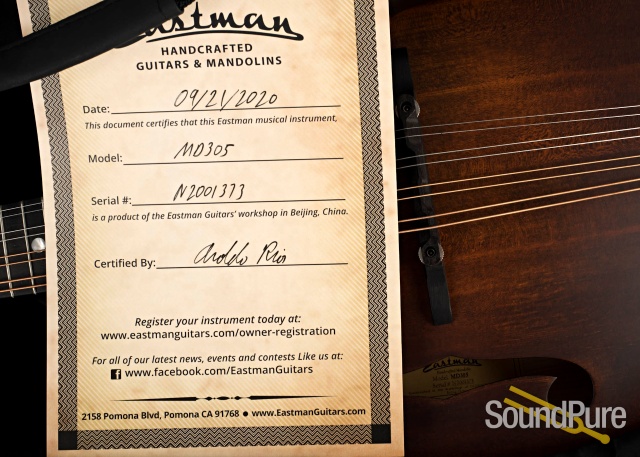 Eastman MD305 A-Style Spruce/Maple Mandolin #M2001373 — image 5