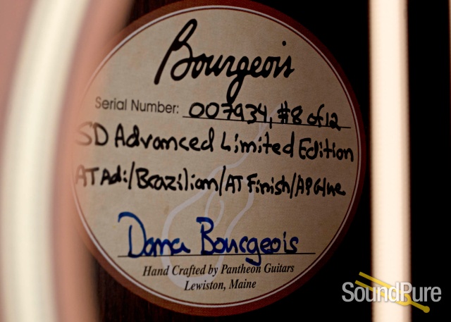 Bourgeois Advanced Slope D Addy/Brazilian #7934 - Used — image 2