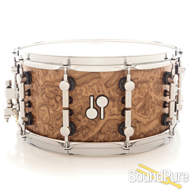 Sonor 7x14 SQ2 Medium Birch Snare Drum- Chocolate Burl — image 1