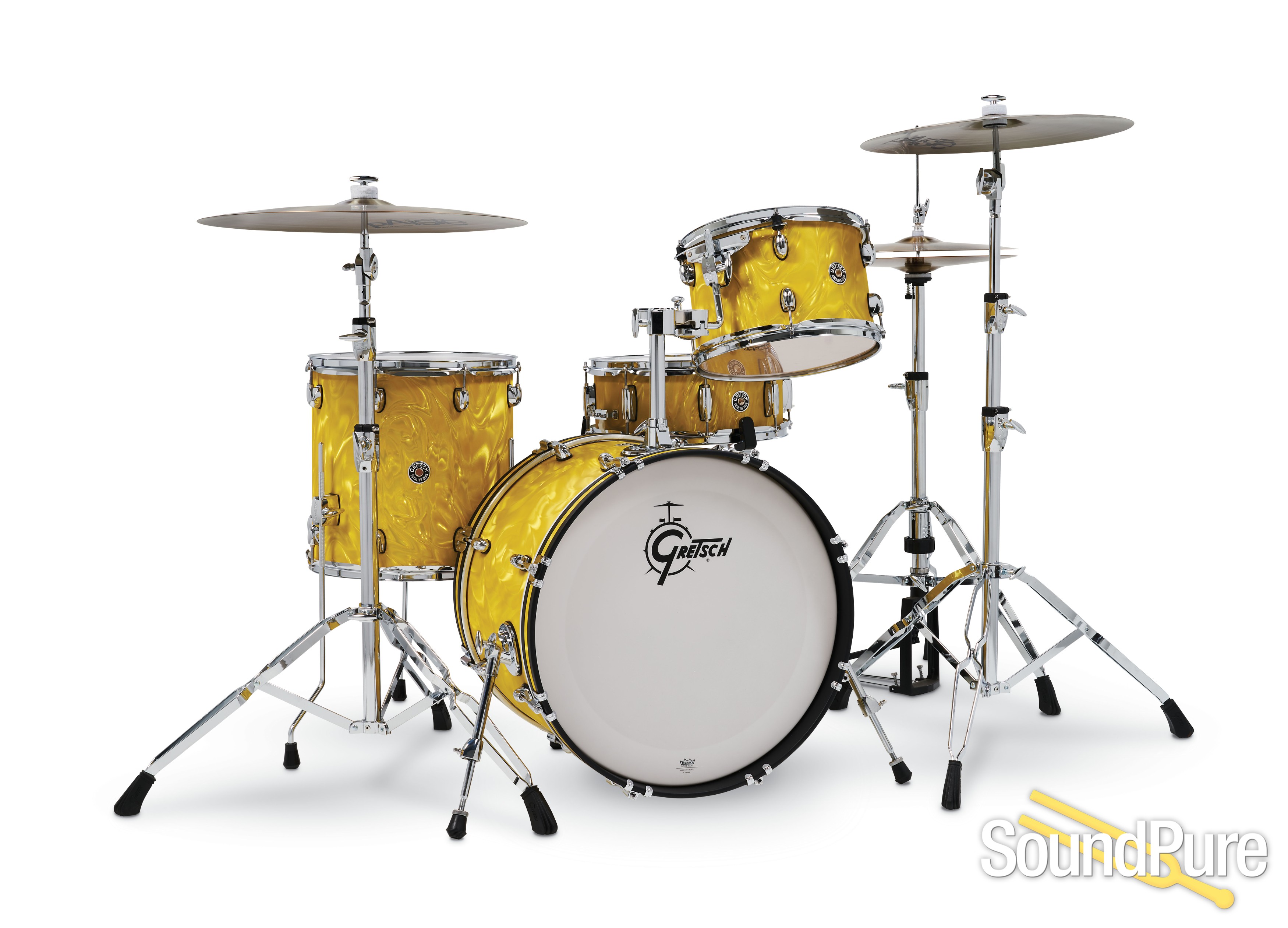 Gretsch 4pc Catalina Club Jazz Drum SetYellow Satin Flame