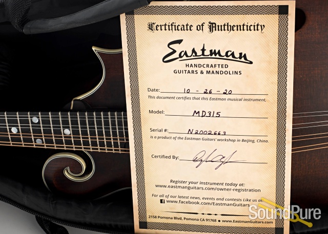 Eastman MD315 F-Style Mandolin #N2002663 — image 5