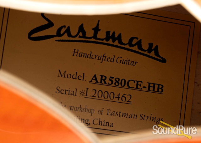 Eastman AR580CE-HB Honey Burst Archtop Guitar #L2000462 — image 4