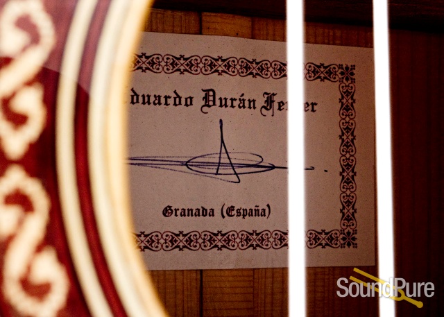 Eduardo Duran Ferrer Concert Blanca Flamenco Guitar - Used — image 2