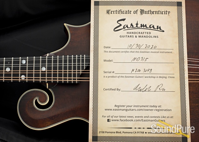 Eastman MD315 F-Style Mandolin #N2003098 — image 5